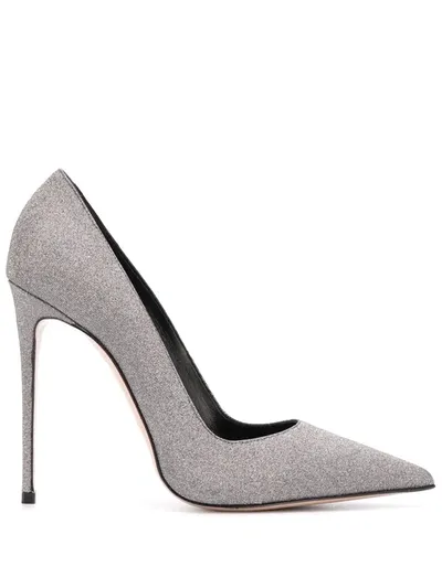 Le Silla Metallic Pointed Pump In Black