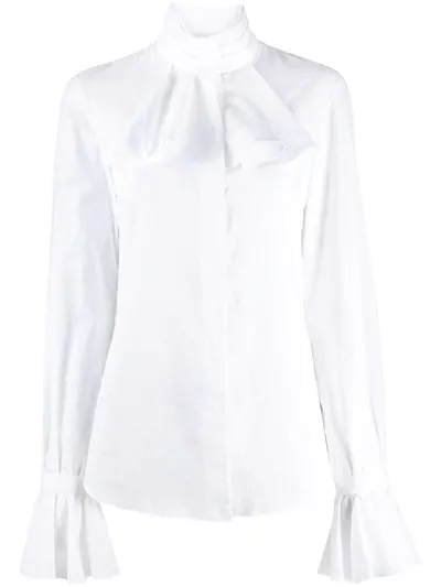 Moschino Jabot-collar Shirt In White