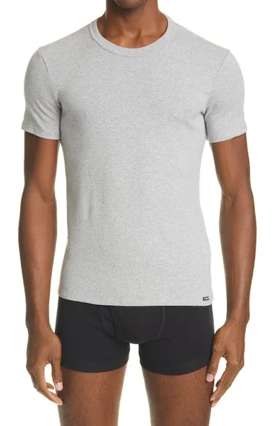 Tom Ford Cotton Jersey Crewneck T-shirt In Grey