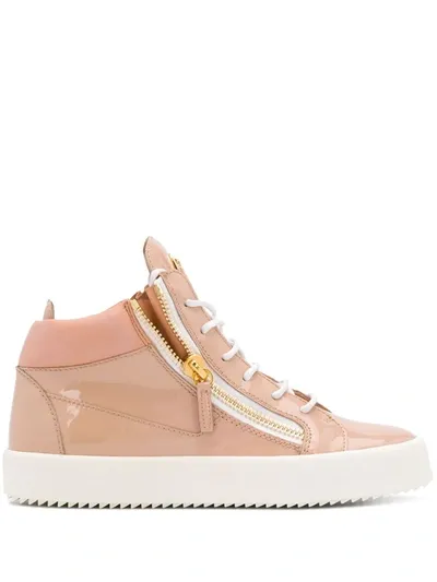 Giuseppe Zanotti Frankie High-top Sneakers In Pink