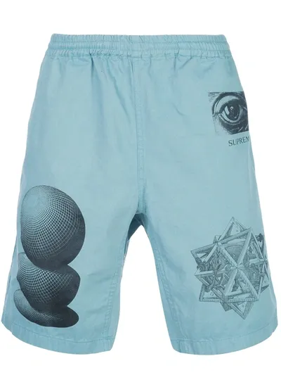 Supreme M.c. Escher Shorts In Grey