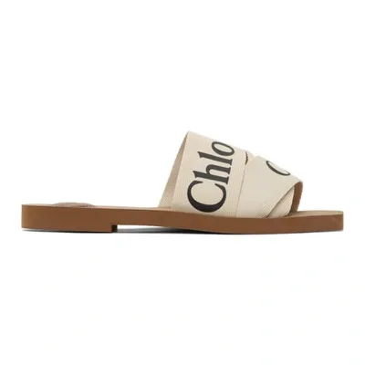 Chloé Off-white Woody Flat Mules