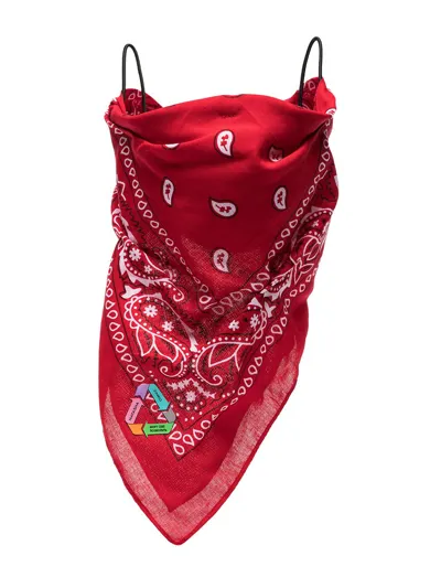 Natasha Zinko Red Bandana Printed Face Mask