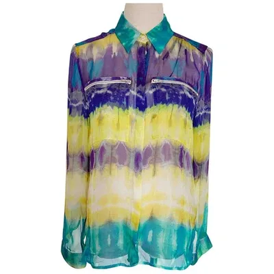 Pre-owned Msgm Silk Shirt In Multicolour