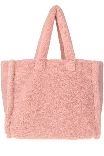 Stand Studio Lola Faux Fur Teddy Tote Bag In Pink