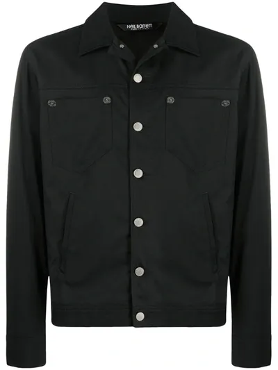 Neil Barrett Button-up Denim Jacket In Black