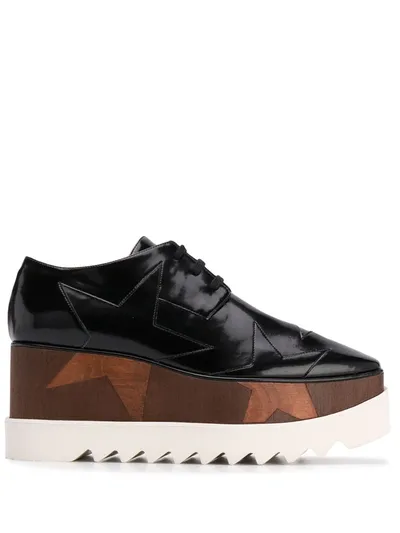 Stella Mccartney Elyse Star Platform Shoes In Schwarz