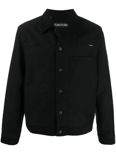 Tom Ford Classic Denim Jacket In Black