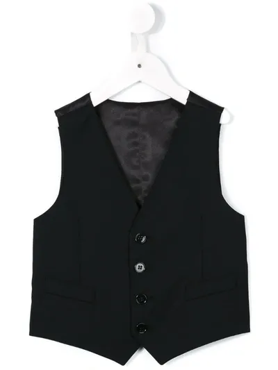 Dolce & Gabbana Kids' Classic Waistcoat In Blue