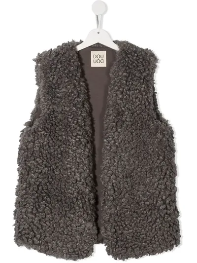 Douuod Teen Weste Aus Faux Shearling In Grey