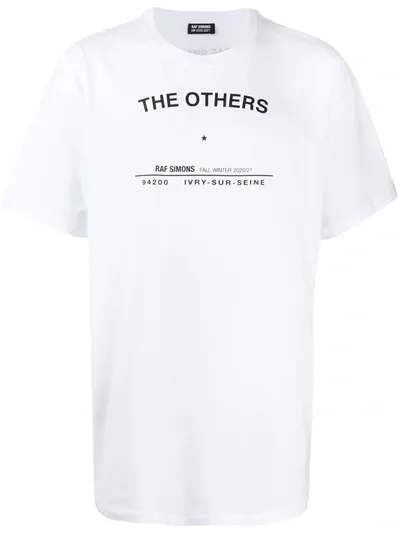 Raf Simons Slogan-print T-shirt In White