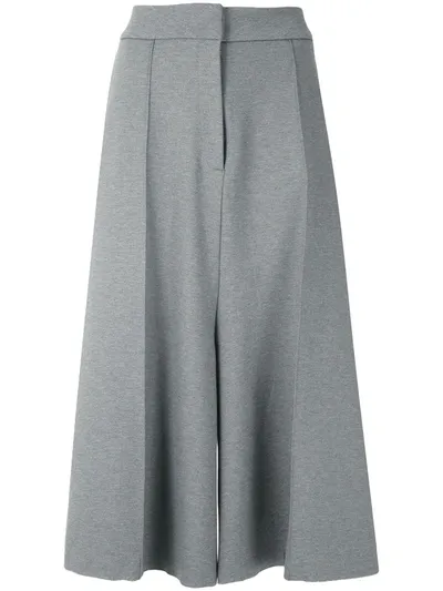 Alcaçuz Rodonita Cropped-wide-leg Trousers In Grau