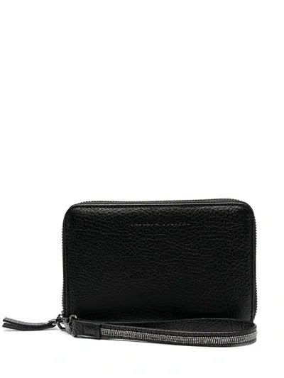 Fabiana Filippi Beaded Trim Wallet In Black