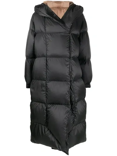 Max Mara The Cube Double-breasted Feather Down Coat In 黑色