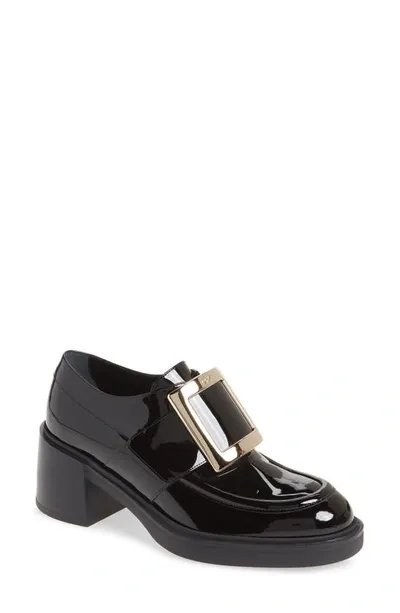 Roger Vivier Viv Rangers Buckled Patent-leather Loafers In Black