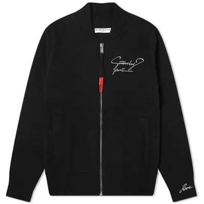 Givenchy Embroidered Logo Knitted Jacket In Black