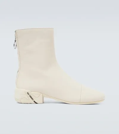 Raf Simons Solaris Zipped Ankle Boots In Neutrals