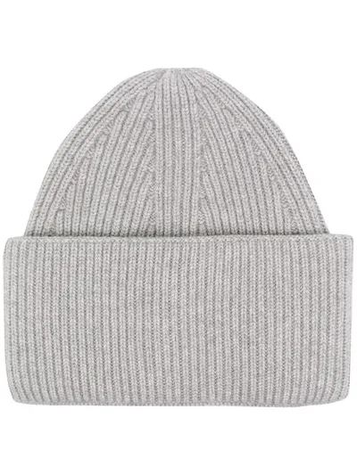 Laneus Oversized Cashmere Beanie In Grey