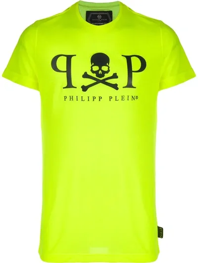 Philipp Plein Logo Print T-shirt In Yellow