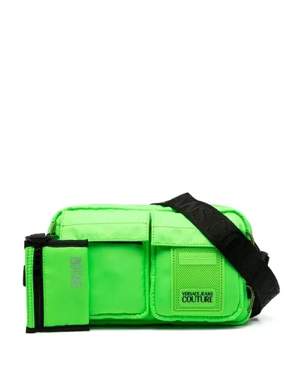 Versace Jeans Couture Logo-patch Belt Bag In Green