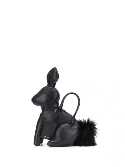 Thom Browne Rabbit Pebbled Bag In 001 Black