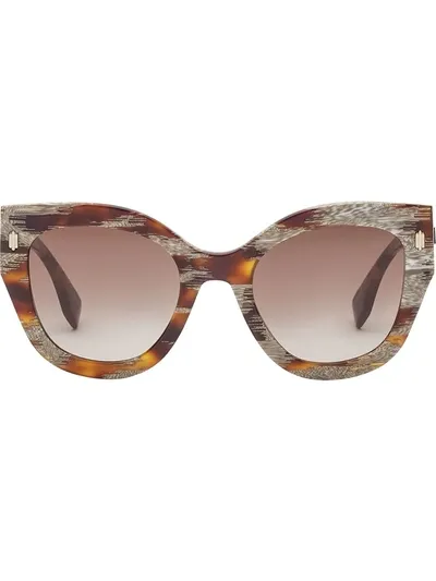 Fendi Fog439v1p Cat-eye-frame Sunglasses In Brown