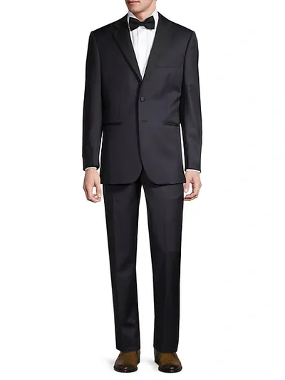 Saks Fifth Avenue Men's Classic Fit Micronsphere Wool Tuxedo In Navy