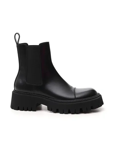 Balenciaga Tractor Chelsea Boots In Black