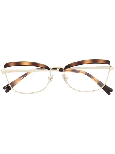 Vogue Eyewear Round Tortoiseshell Glases In Brown