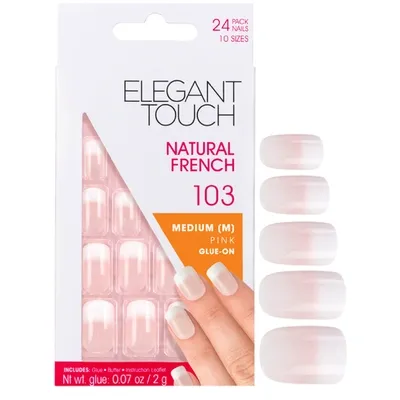 Elegant Touch Natural French Nails - 103 (m) (pink) (fade Tip)