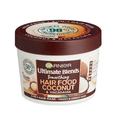 Garnier Ultimate Blends Hair Food Coconut Oil 3-in-1 Frizzy Hair Mask Treatment 390ml