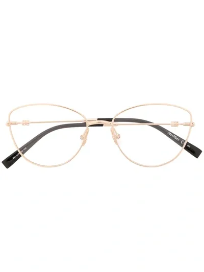 Max Mara Mm1415 Cat-eye Frame Glasses In Gold