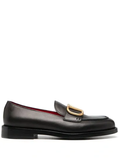 Valentino Garavani Vlogo Loafers In Black