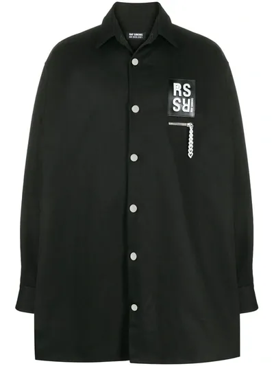 Raf Simons Hemdjacke Im Oversized-look In Black