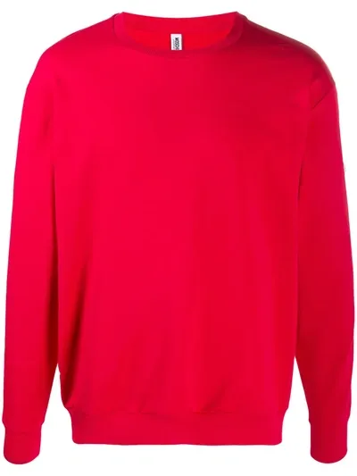 Moschino Logo-tape Trim Sweatshirt In Red