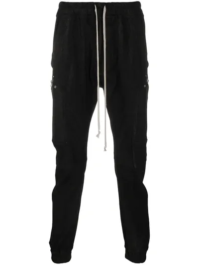 Rick Owens Drawstring Straight-leg Trousers In Black