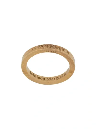 Maison Margiela Engraved Logo Ring In Gold