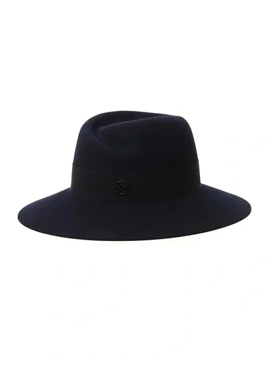 Maison Michel Virginie Fedora Hat In Navy