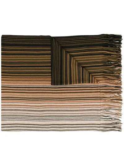 Missoni Gradient Stripe Scarf In Nude