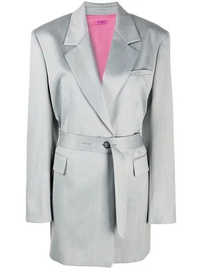 Gauge81 Single Breasted Belted Blazer In Grey