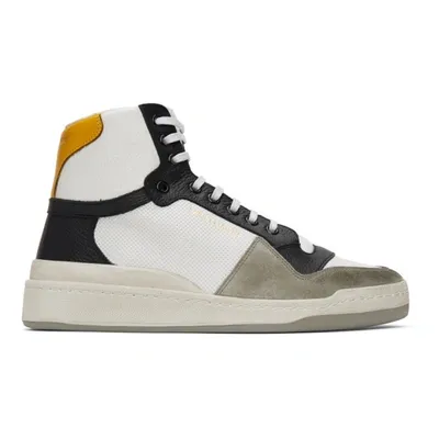 Saint Laurent Leather Sl24 High-top Sneakers In White