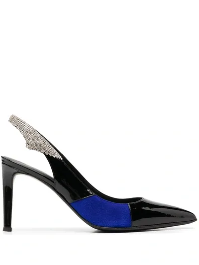 Giuseppe Zanotti Crystal Slingback Pumps In Black