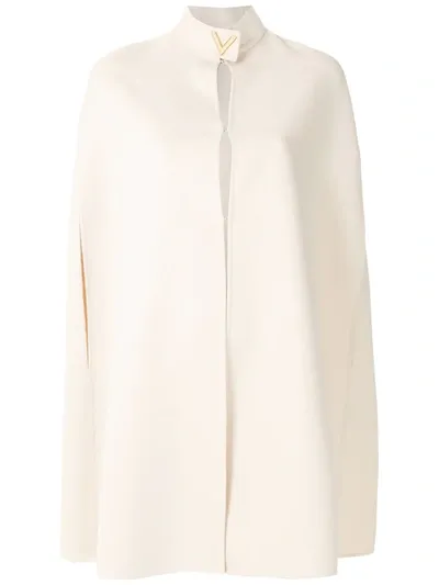 Valentino Logo-embellished Cape In White