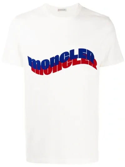 Moncler Logo-print Cotton T-shirt In White