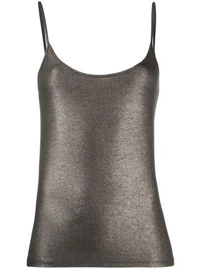 Majestic Metallic Camisole Top In Green