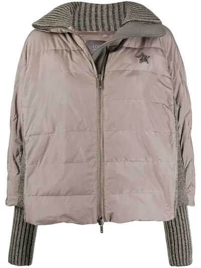 Lorena Antoniazzi Star Padded Jacket In Grey