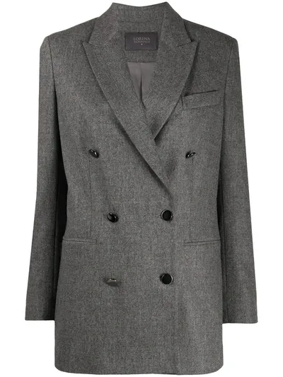 Lorena Antoniazzi Wool Blazer Jacket In Grey