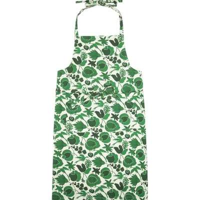 La Doublej Apron In Wildbird Verde