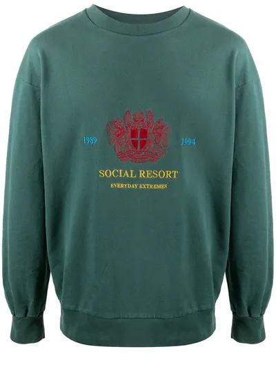 Han Kjobenhavn Logo Print Sweatshirt In Green