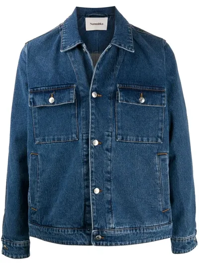 Nanushka Button-up Denim Jacket In Blue